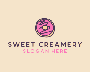 Handmade Sweet Donut Doughnut logo design