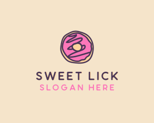 Handmade Sweet Donut Doughnut logo design