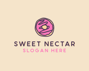 Handmade Sweet Donut Doughnut logo design