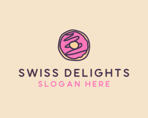 Handmade Sweet Donut Doughnut logo design