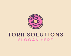 Handmade Sweet Donut Doughnut logo design