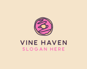 Handmade Sweet Donut Doughnut logo design