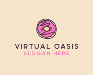 Handmade Sweet Donut Doughnut logo design