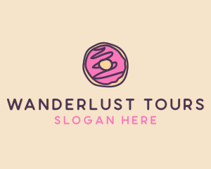 Handmade Sweet Donut Doughnut logo design