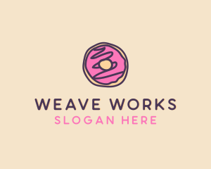 Handmade Sweet Donut Doughnut logo design