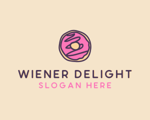 Handmade Sweet Donut Doughnut logo design