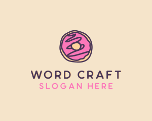 Handmade Sweet Donut Doughnut logo design