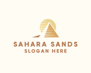 Sahara - Egypt Pyramid Landmark logo design