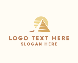 Middle East - Egypt Pyramid Landmark logo design