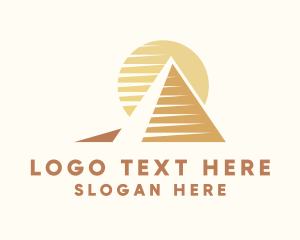 Tourist Spot - Egypt Pyramid Landmark logo design