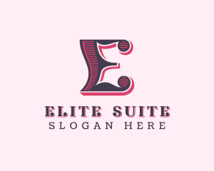 Retro Brand Letter E logo design