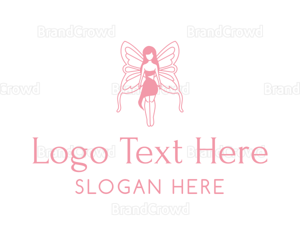 Fairy Nymph Woman Logo