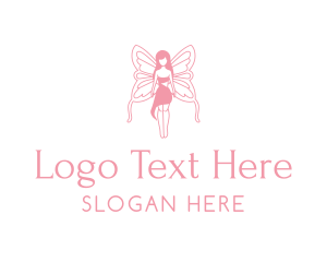 Pink - Fairy Nymph Woman logo design