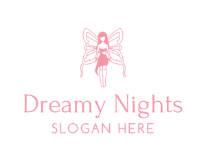 Nightwear - Fairy Nymph Woman logo design