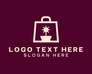 Plant Shop - Star Pot Shopping logo design