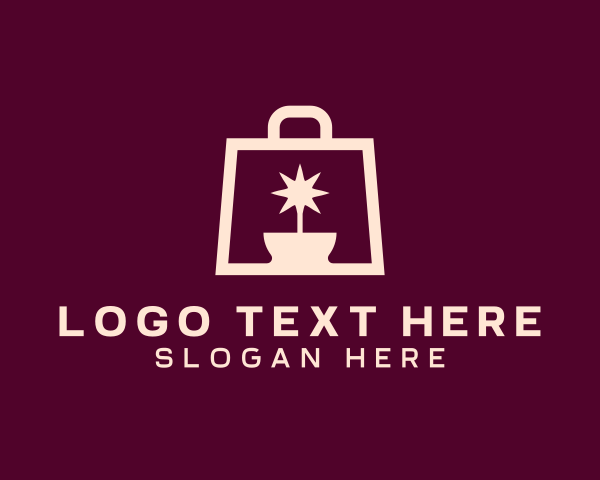 Flower - Star Pot Shopping logo design