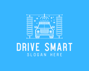 Drive-Through Car Wash logo design