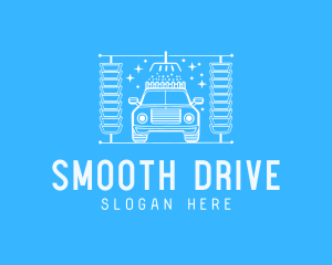 Drive-Through Car Wash logo design