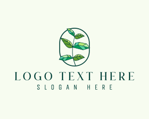 Herbal - Crystal Gem Leaf logo design