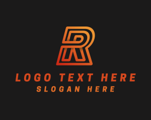 Letter R - Gradient Modern Letter R logo design