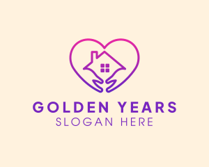 Retirement - House Heart Shelter logo design