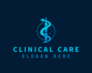 Medical Healthcare Syringe logo design