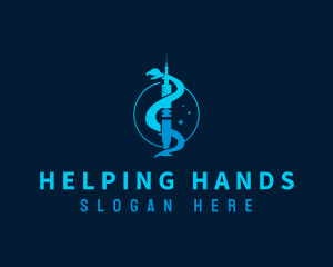 Aid - Medical Healthcare Syringe logo design