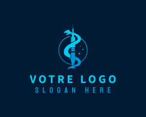 Clinic - Medical Healthcare Syringe logo design
