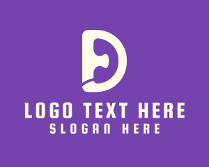 Telephone Service - Telephone Letter D logo design