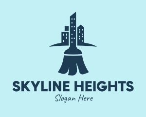 Skyscrapers - Broom Urban City logo design