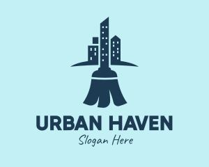 Broom Urban City  logo design