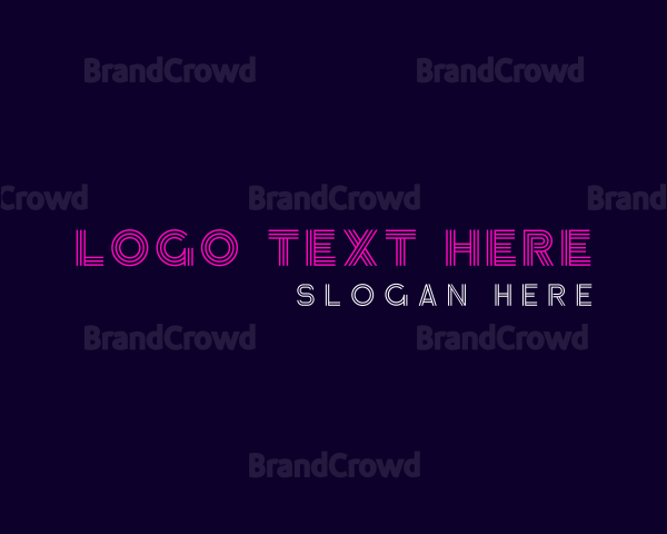 Pink Neon Wordmark Logo