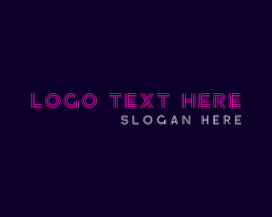 Pink Neon Wordmark Logo