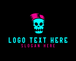 Skate - Scary Skull Cap logo design