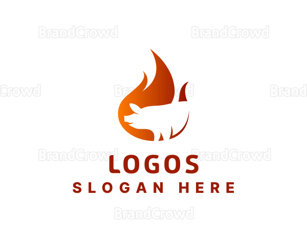 Hot Flaming Pig Logo