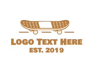 Longboard - Safety Band-Aid Skateboard logo design