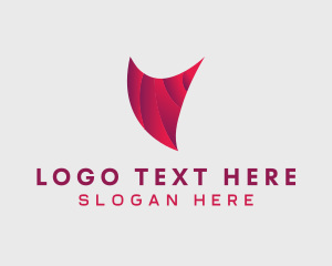 Cyber - Gradient Shield Letter V logo design