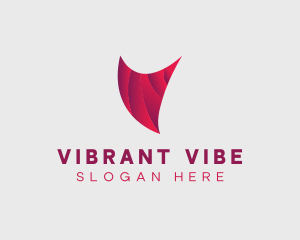 Gradient Shield Letter V logo design