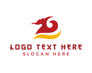 Clan - Dragon Asian Creature logo design