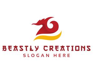 Creature - Dragon Asian Creature logo design