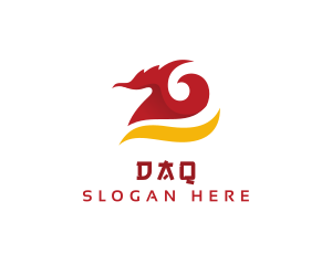 Gamer - Dragon Asian Creature logo design
