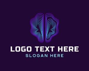 Brain - Brain Waves Therapy logo design