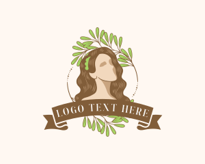 Lady - Beauty Wreath Woman logo design