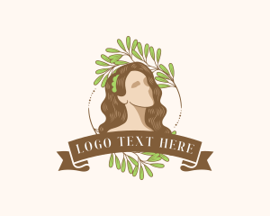 Beauty Wreath Woman Logo