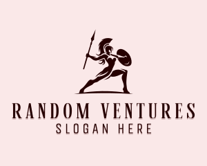 Spartan Woman Warrior logo design