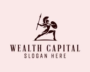 Spartan Woman Warrior logo design