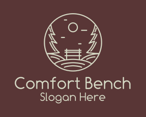 Bench - Minimalist Eco Park logo design