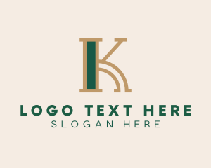 Letter K - Legal Pillar Lawyer Firm logo design