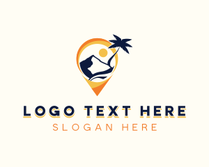 Travel Blogger - Location Pin Tourist logo design