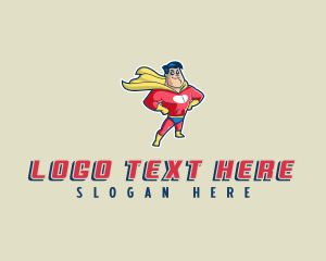 Power - Strong Superhero Cartoon logo design